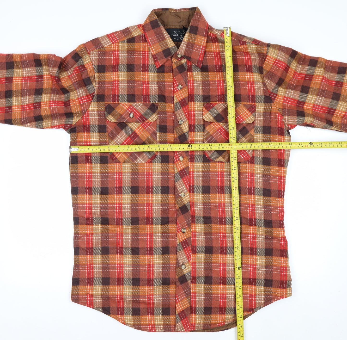 Northwest Territory Men's Brown Checked Lined Flannel Jacket M