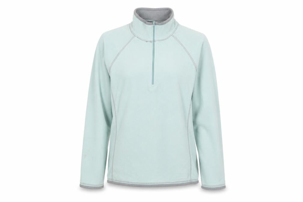 Front view of Mountain Warehouse women’s blue fleece pullover sweatshirt uk 12