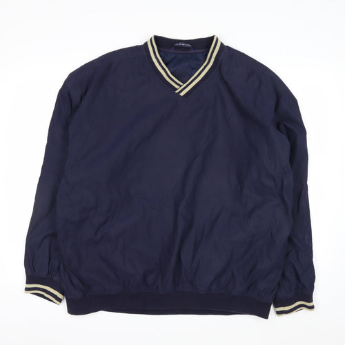 Woodlake Men's Blue XL V-Neck Pullover Sweatshirt Outdoor Style