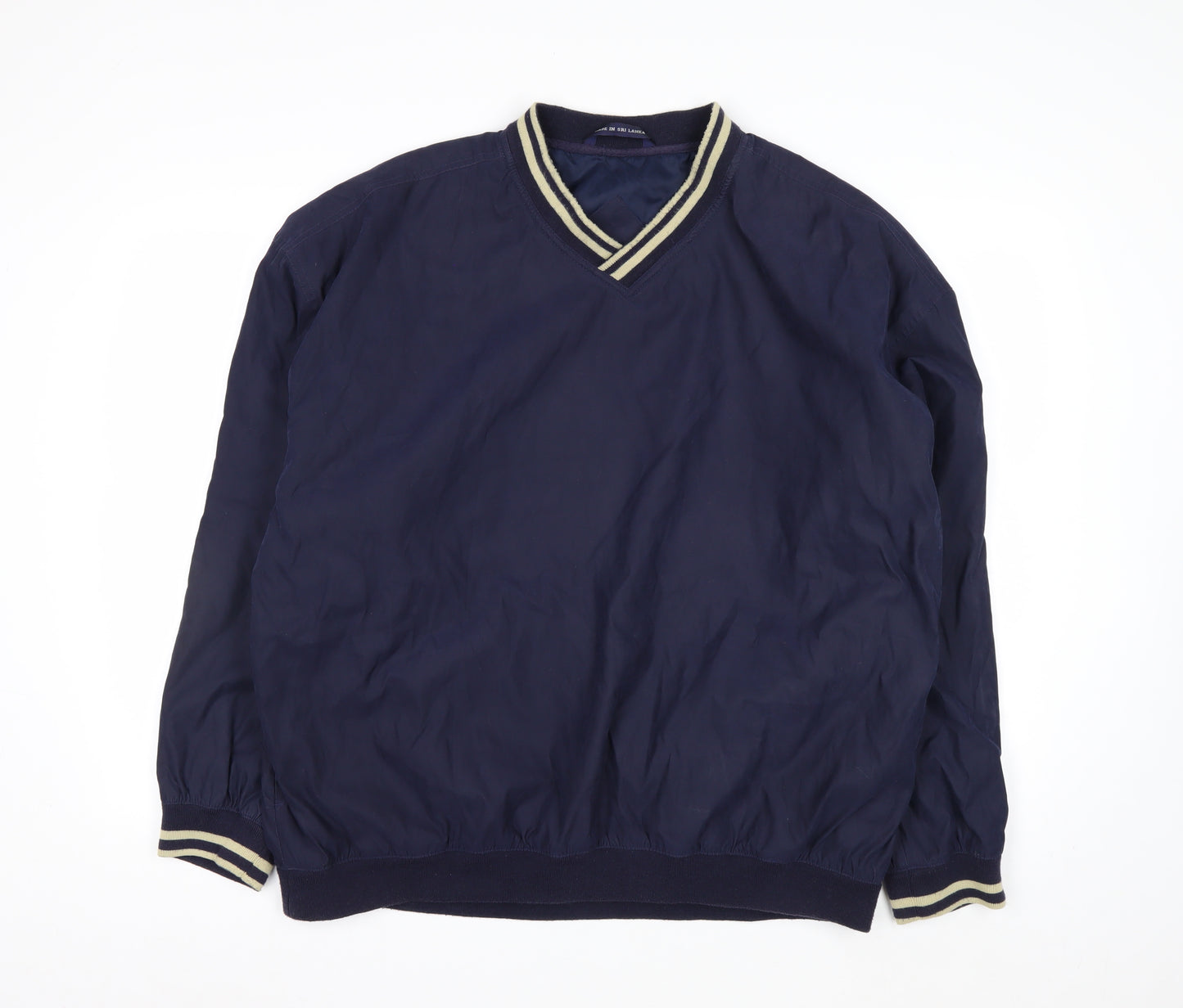 Woodlake Men's Blue XL V-Neck Pullover Sweatshirt Outdoor Style