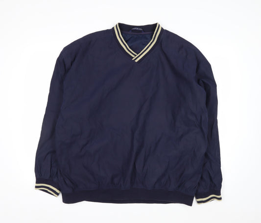 Woodlake Men's Blue XL V-Neck Pullover Sweatshirt Outdoor Style