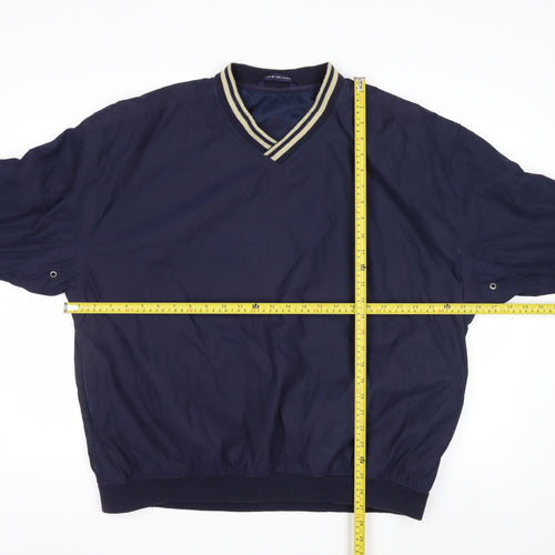 Woodlake Men's Blue XL V-Neck Pullover Sweatshirt Outdoor Style