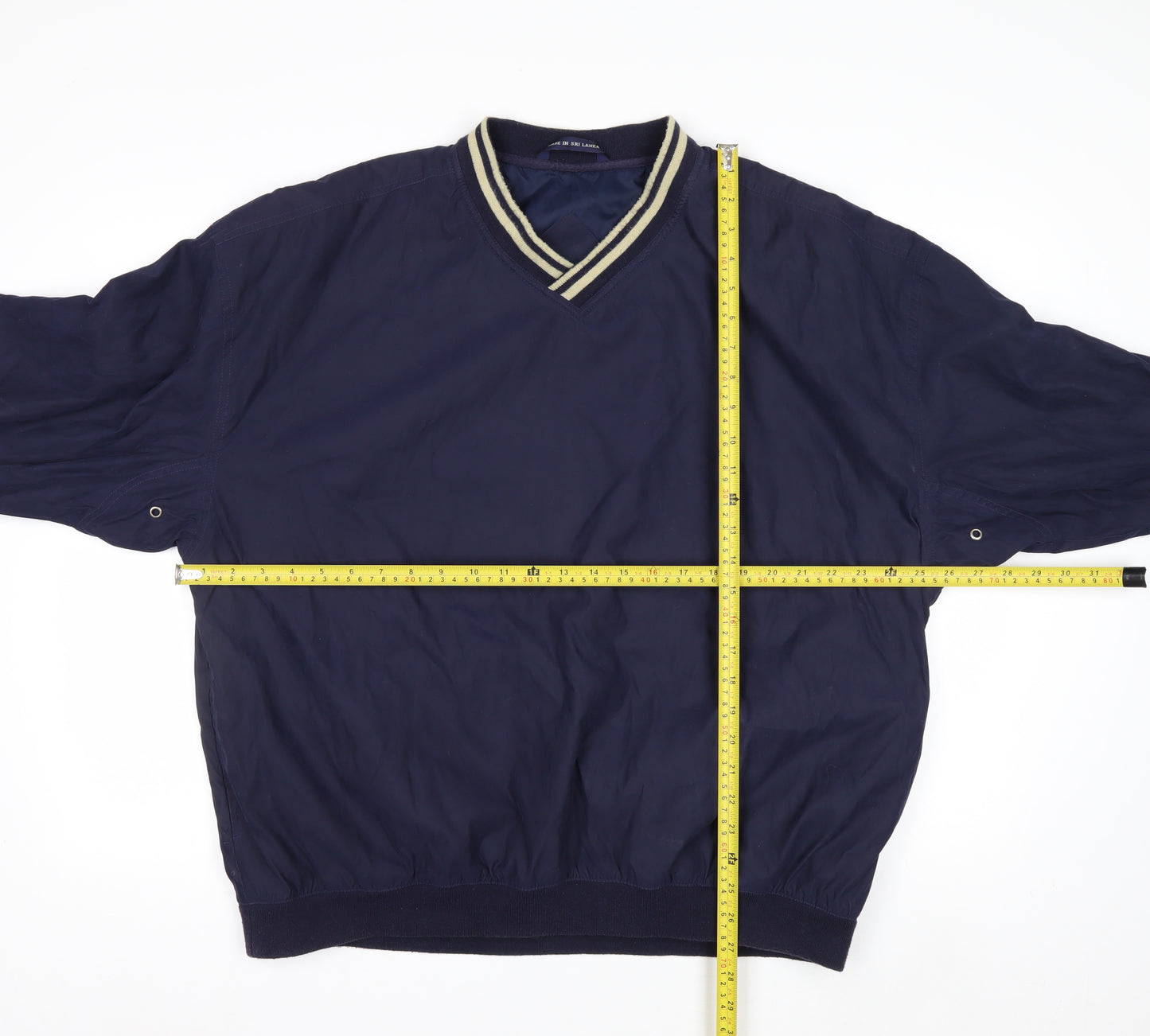 Woodlake Men's Blue XL V-Neck Pullover Sweatshirt Outdoor Style