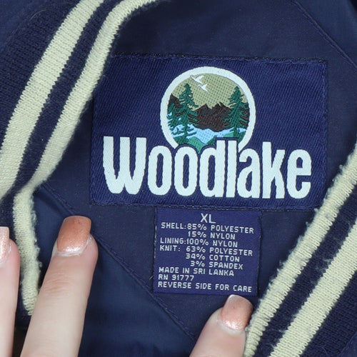 Woodlake Men's Blue XL V-Neck Pullover Sweatshirt Outdoor Style