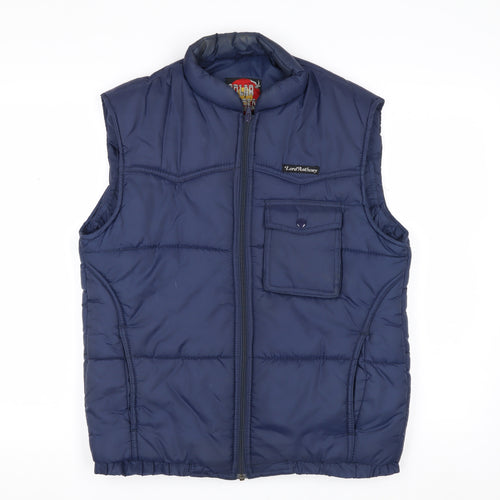 Lord Anthony Men's Blue Padded Nylon Waistcoat Bodywarmer M