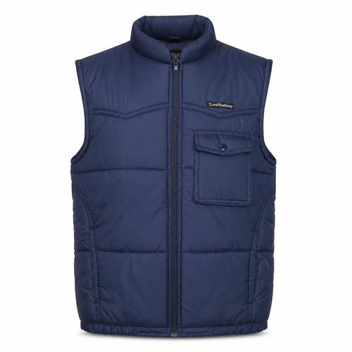 Lord Anthony Men's Blue Padded Nylon Waistcoat Bodywarmer M