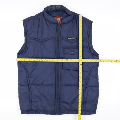 Lord Anthony Men's Blue Padded Nylon Waistcoat Bodywarmer M