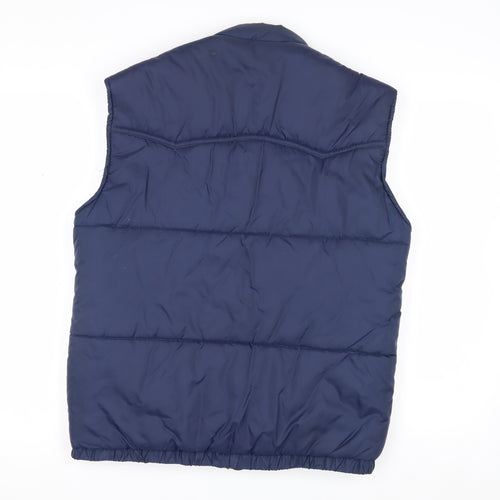 Lord Anthony Men's Blue Padded Nylon Waistcoat Bodywarmer M