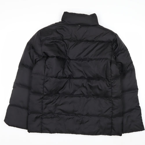 IZZI Womens Black Puffer Jacket M Mid-Length Down Winter Coat