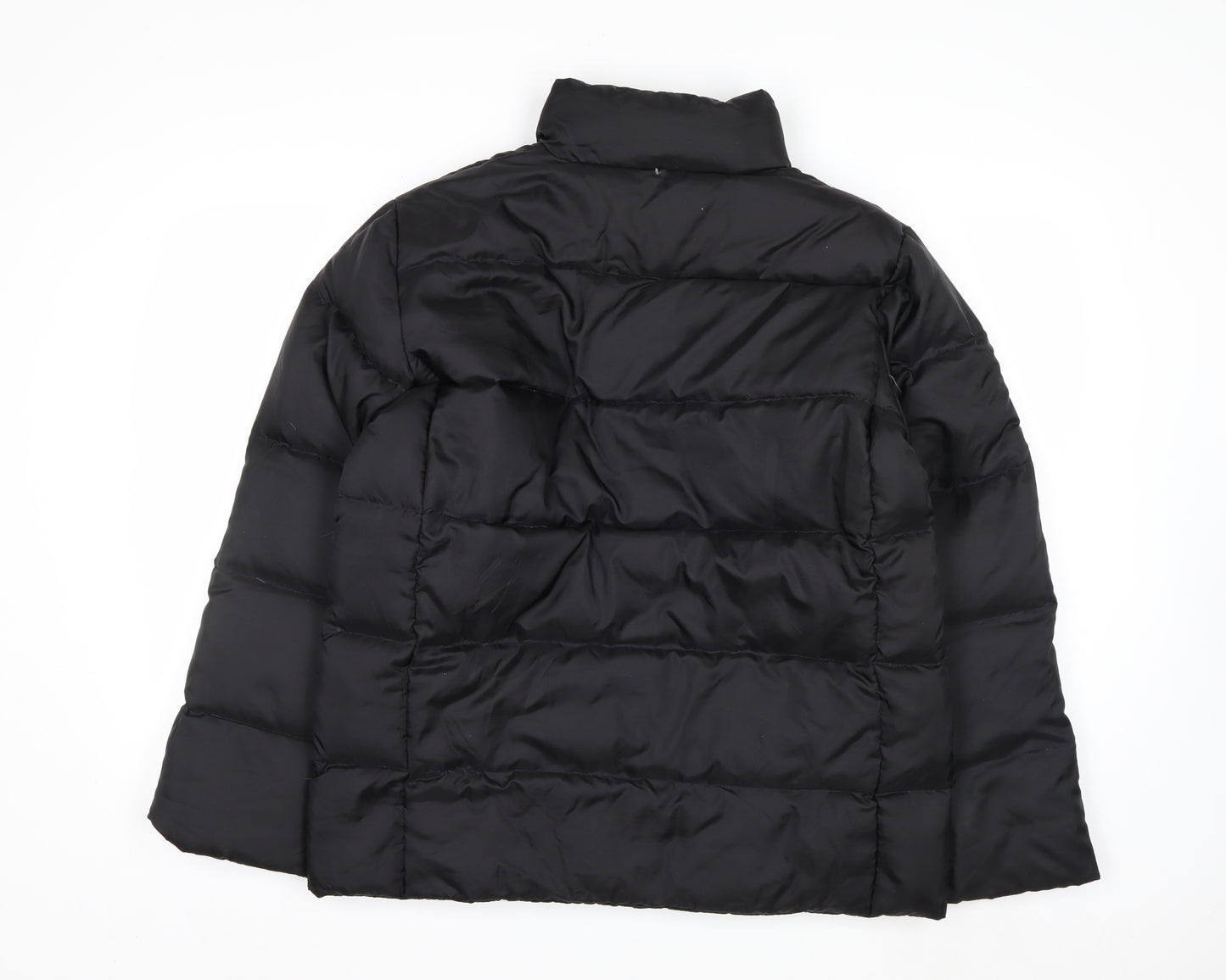 IZZI Womens Black Puffer Jacket M Mid-Length Down Winter Coat