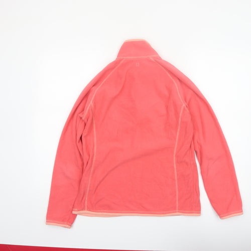 Mountain Warehouse Women Coral Pink Fleece 1/4 Zip Pullover UK 10