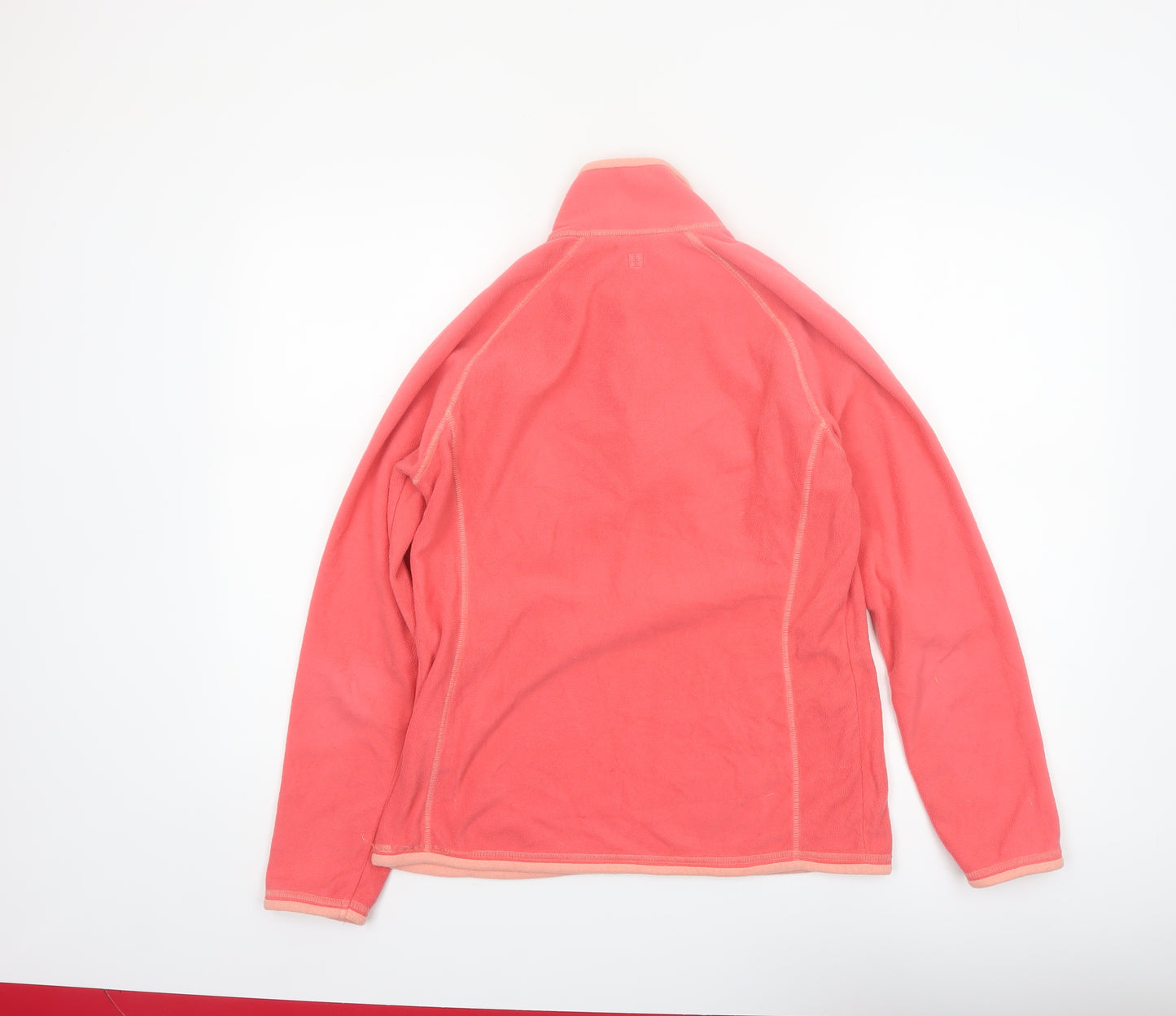 Mountain Warehouse Women Coral Pink Fleece 1/4 Zip Pullover UK 10