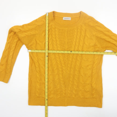 Bassini Women’s Yellow Cable-Knit Acrylic Jumper XL
