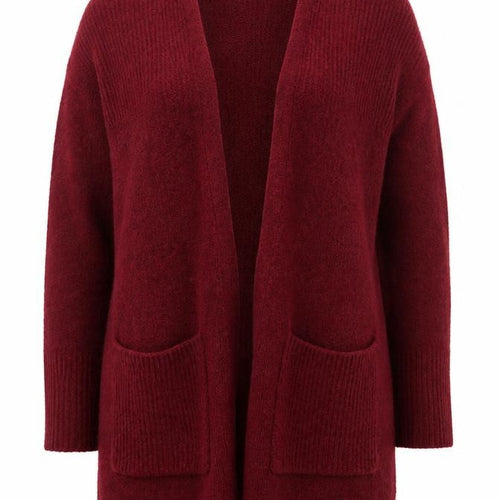 White Stuff Women Red Long Sleeve Open Knit Cardigan UK 14