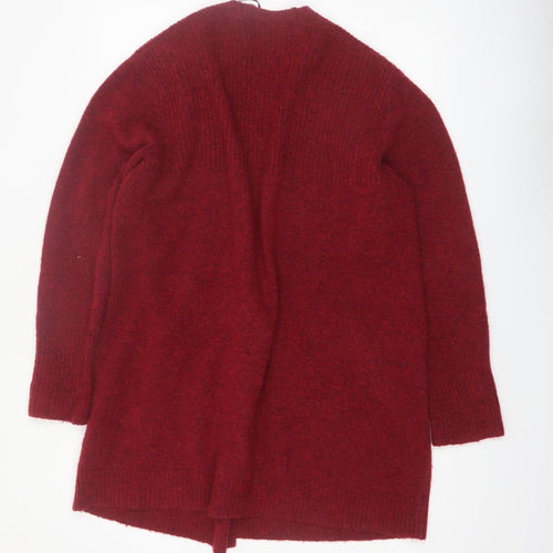 White Stuff Women Red Long Sleeve Open Knit Cardigan UK 14