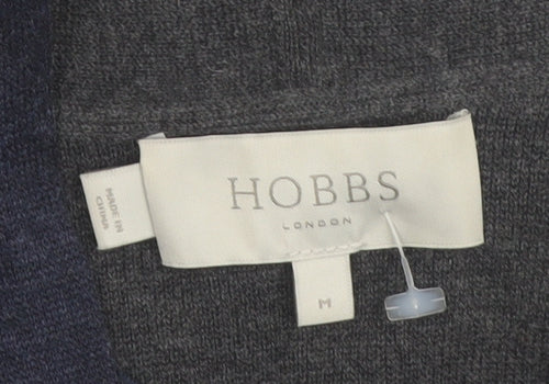 Hobbs Women’s Grey & Navy Colour Block Long Knit Cardigan M