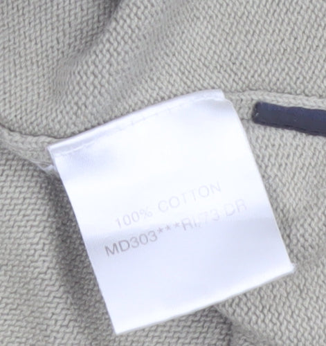 Ben Sherman Men's Beige Cotton V-Neck Pullover Jumper M