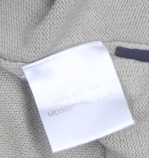Ben Sherman Men's Beige Cotton V-Neck Pullover Jumper M