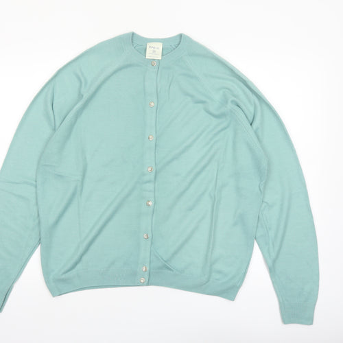 Jonelle Womens Green Acrylic Knit Cardigan Size 20