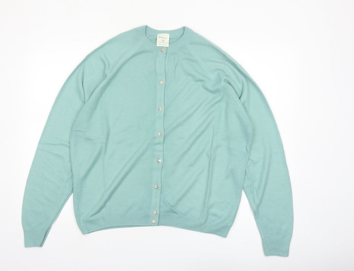 Jonelle Womens Green Acrylic Knit Cardigan Size 20