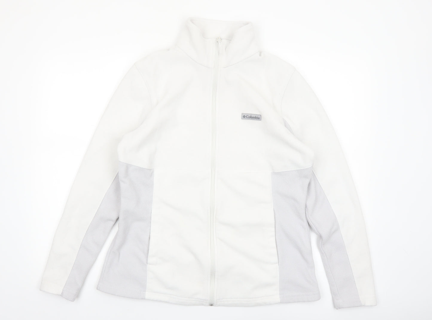Columbia Women's White Fleece Full Zip Jacket XL