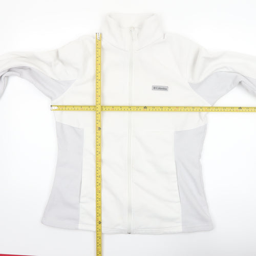 Columbia Women's White Fleece Full Zip Jacket XL