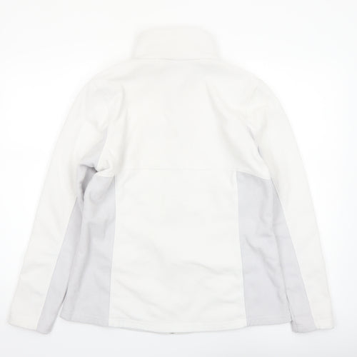 Columbia Women's White Fleece Full Zip Jacket XL