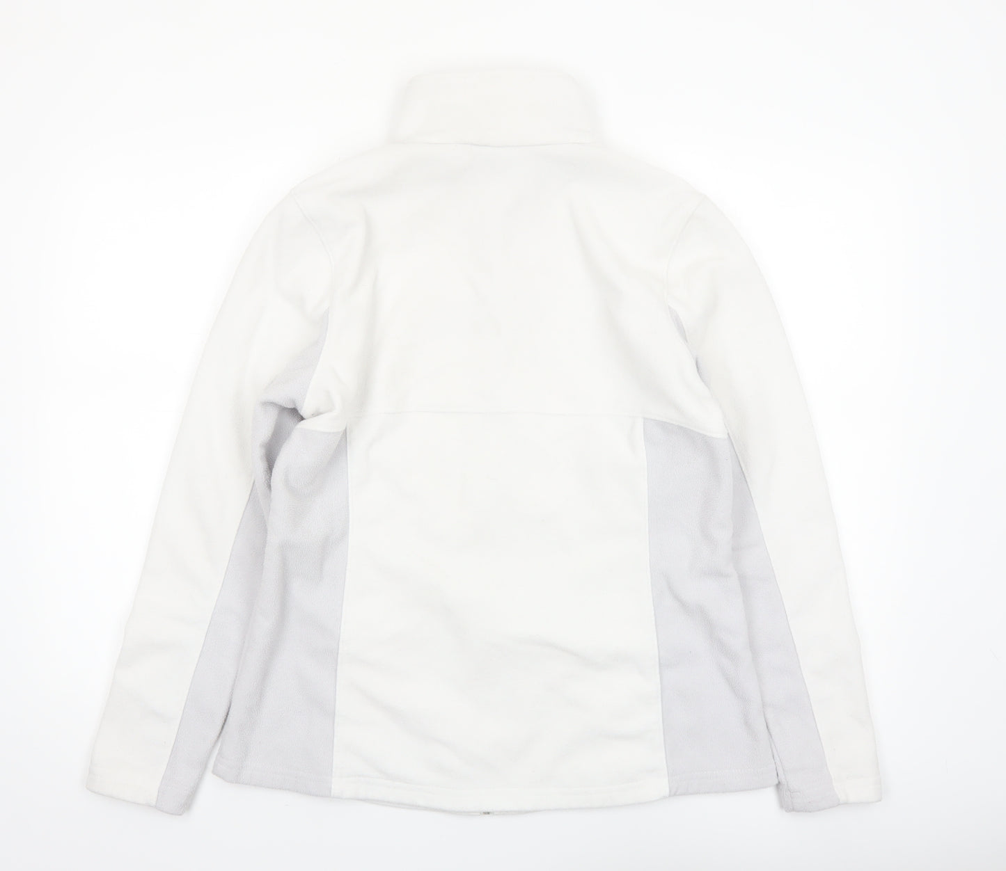 Columbia Women's White Fleece Full Zip Jacket XL