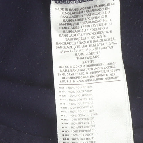 Umbro Mens Blue Fleece 1/4 Zip Pullover Sweatshirt Size L