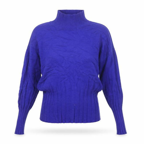 Marks and Spencer Women Blue Mock Neck Long Sleeve Jumper Size 10
