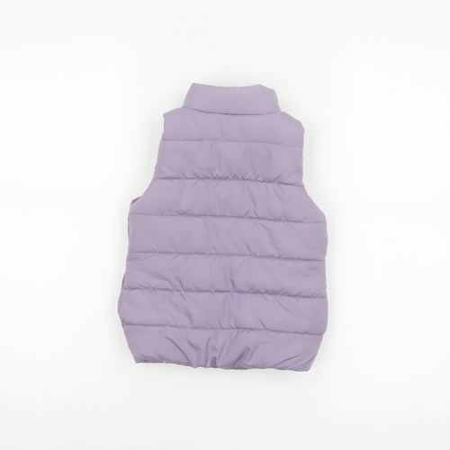 Puma Girls Purple Puffer Waistcoat 2-3 Years Lightweight Quilted Vest