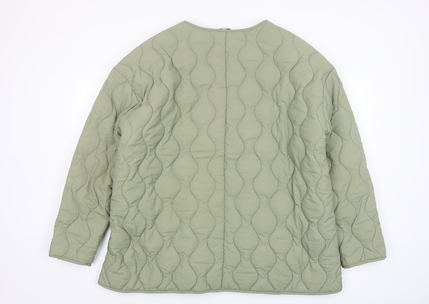 Kangol Women's Green Quilted Jacket UK 14 Mid-Length Casual