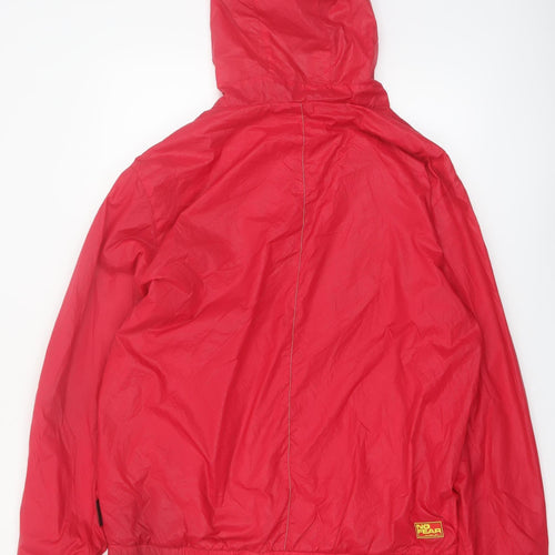 No Fear Mens Red Windbreaker Hooded Jacket 2XL Casual Outdoor
