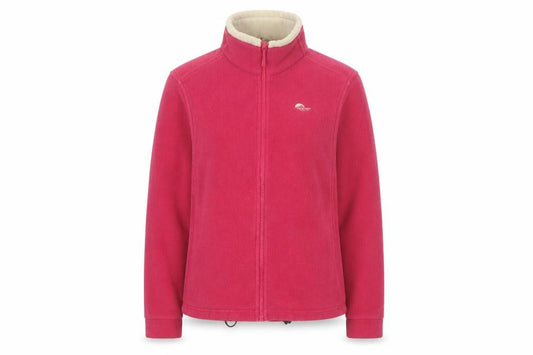 Front view of Lowe Alpine Women's Pink Fleece Jacket, size S, Outdoor Full Zip