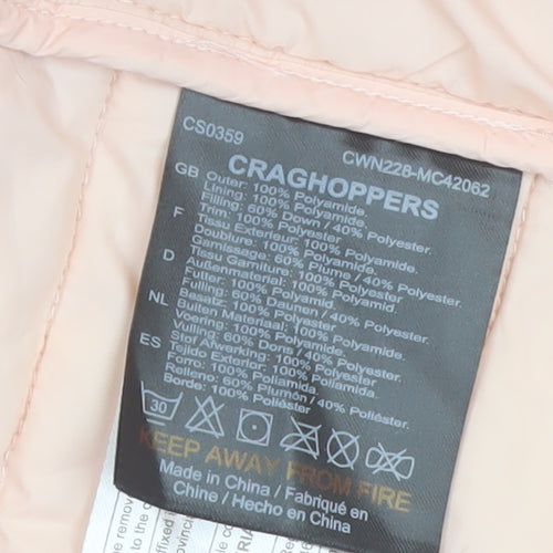 Craghoppers Women’s Pink Hooded Puffer Jacket UK 10