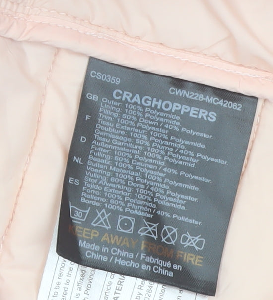 Craghoppers Women’s Pink Hooded Puffer Jacket UK 10