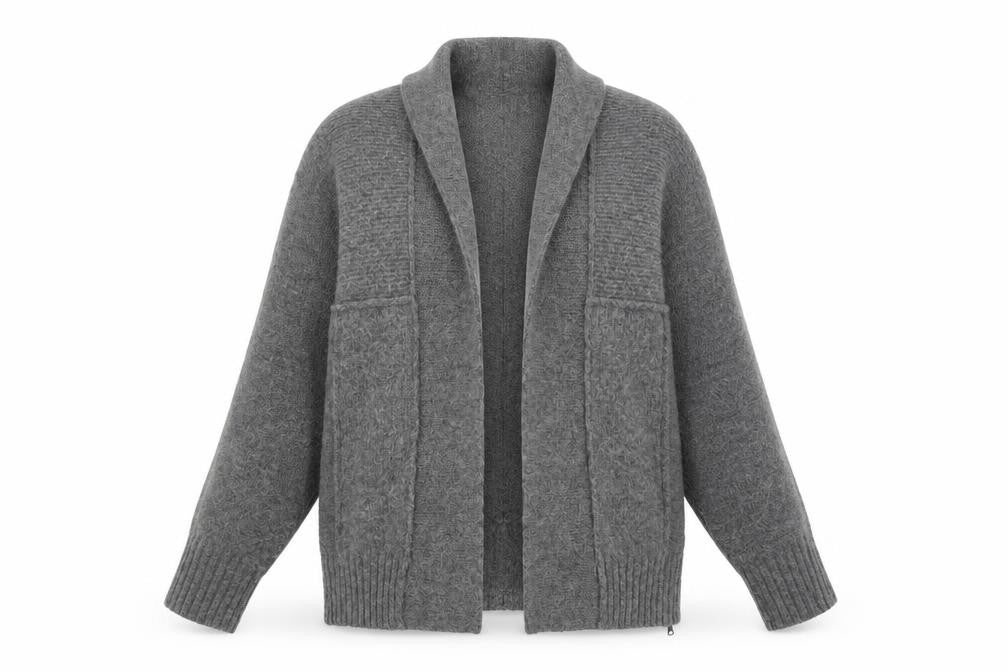 Marks and Spencer Women’s Grey Small Open Cardigan Mohair Blend Knit
