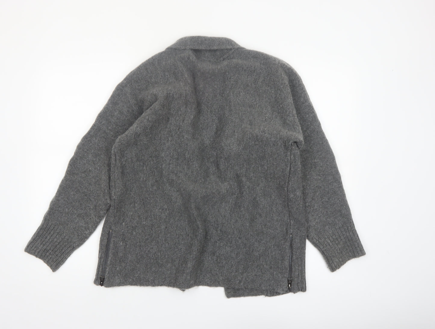 Marks and Spencer Women’s Grey Small Open Cardigan Mohair Blend Knit