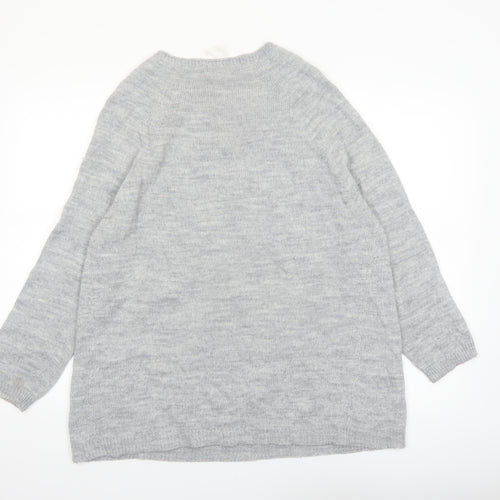 Replay Women Grey Knit Crew Neck Pullover Jumper Size L