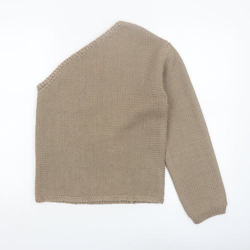 Marks and Spencer Women’s Beige Asymmetrical Knit Jumper Size S