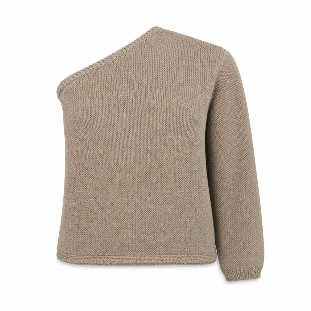 Marks and Spencer Women’s Beige Asymmetrical Knit Jumper Size S