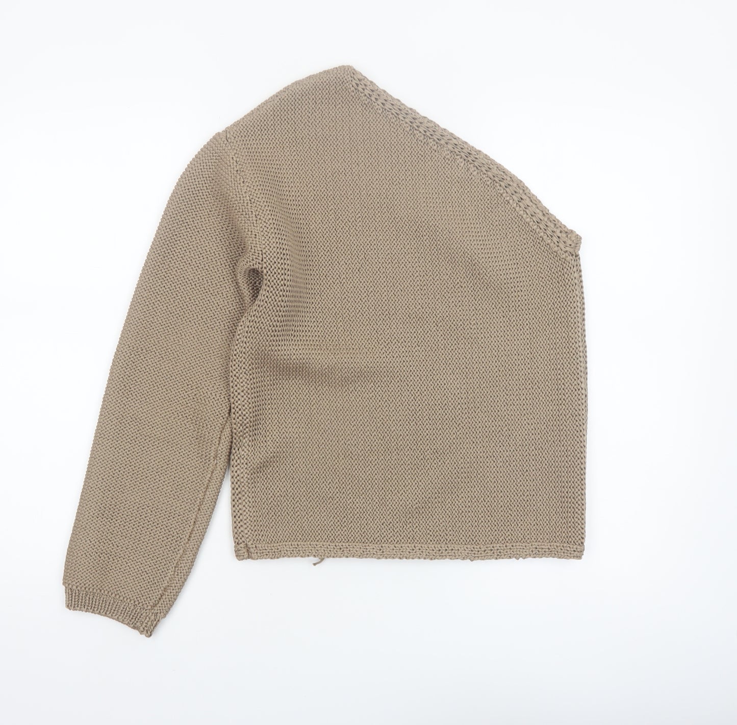 Marks and Spencer Women’s Beige Asymmetrical Knit Jumper Size S