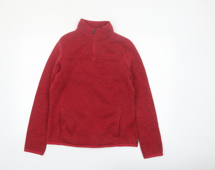 Weird Fish Women’s Red 1/4 Zip Fleece Sweatshirt Size 12