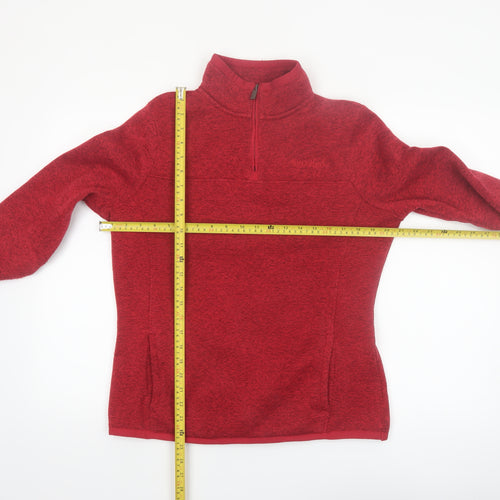 Weird Fish Women’s Red 1/4 Zip Fleece Sweatshirt Size 12