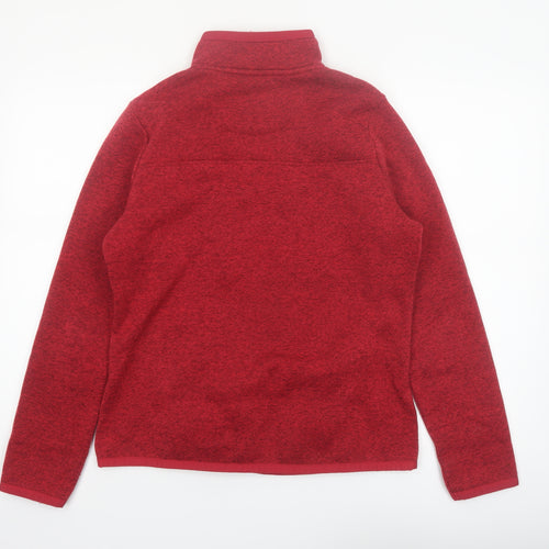 Weird Fish Women’s Red 1/4 Zip Fleece Sweatshirt Size 12