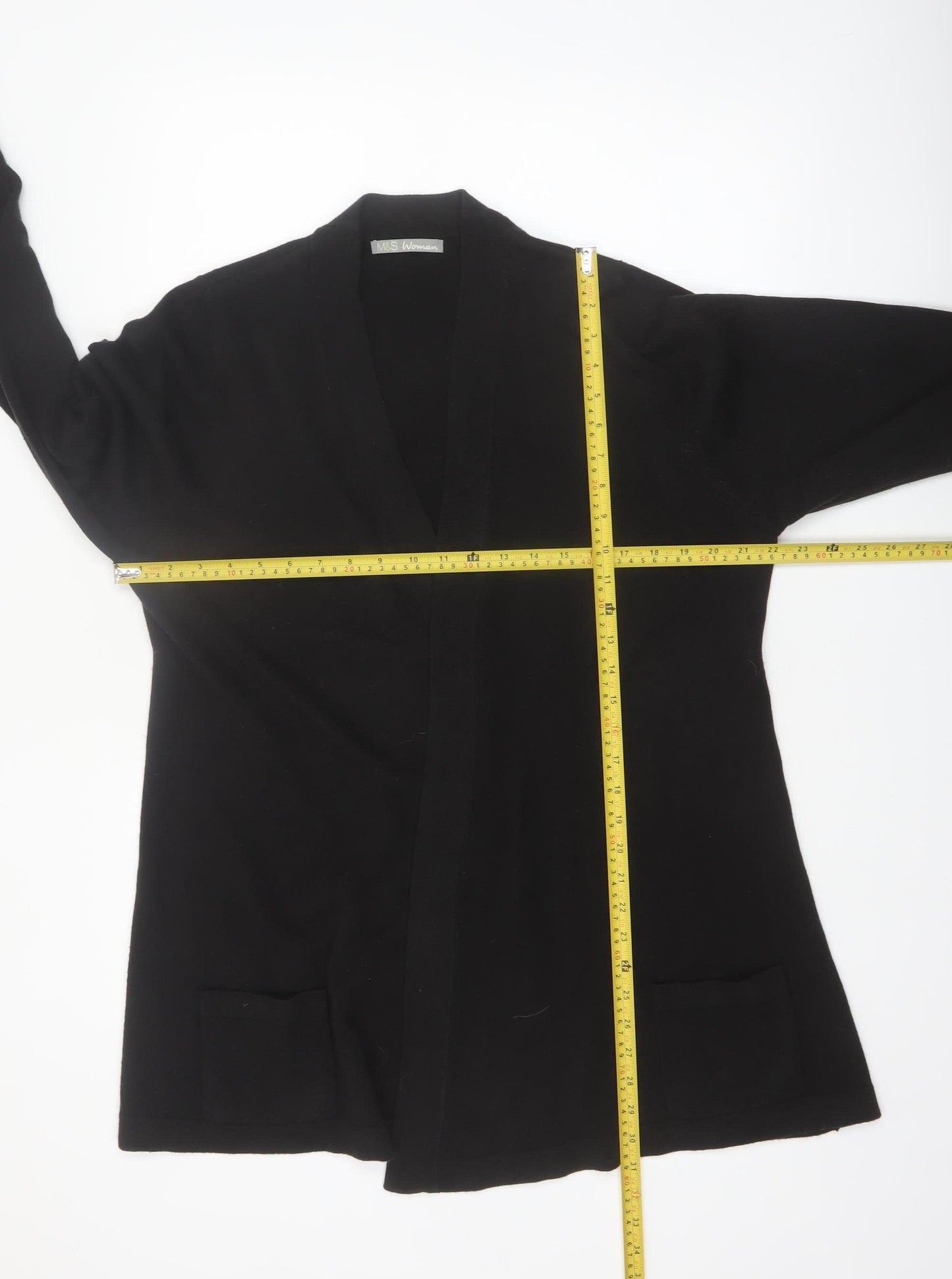 Marks and Spencer Women Black Size 22 Acrylic Cardigan Jumper