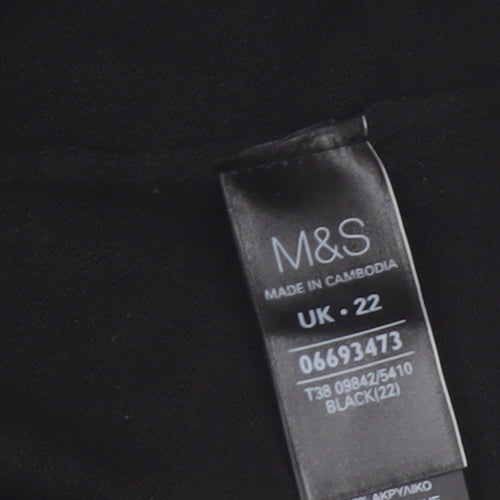Marks and Spencer Women Black Size 22 Acrylic Cardigan Jumper