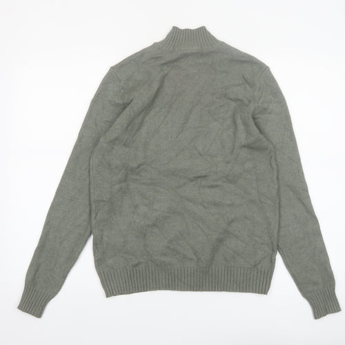 Vila Women Grey Mock Neck Knit Pullover Jumper M