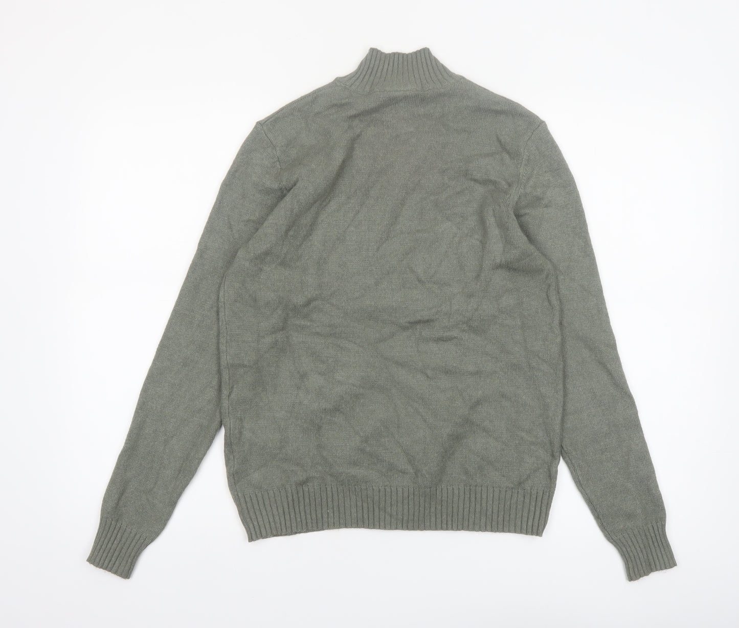 Vila Women Grey Mock Neck Knit Pullover Jumper M