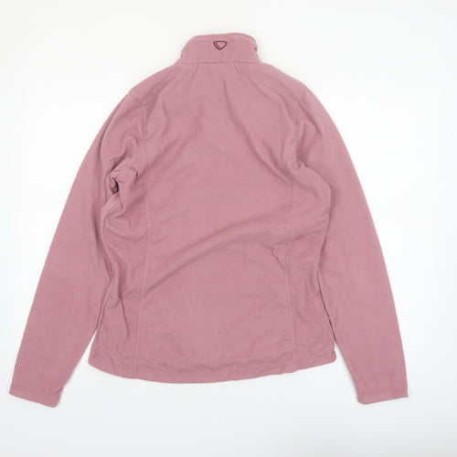 Brasher Women's Pink 1/2 Zip Fleece Pullover Sweatshirt UK 14